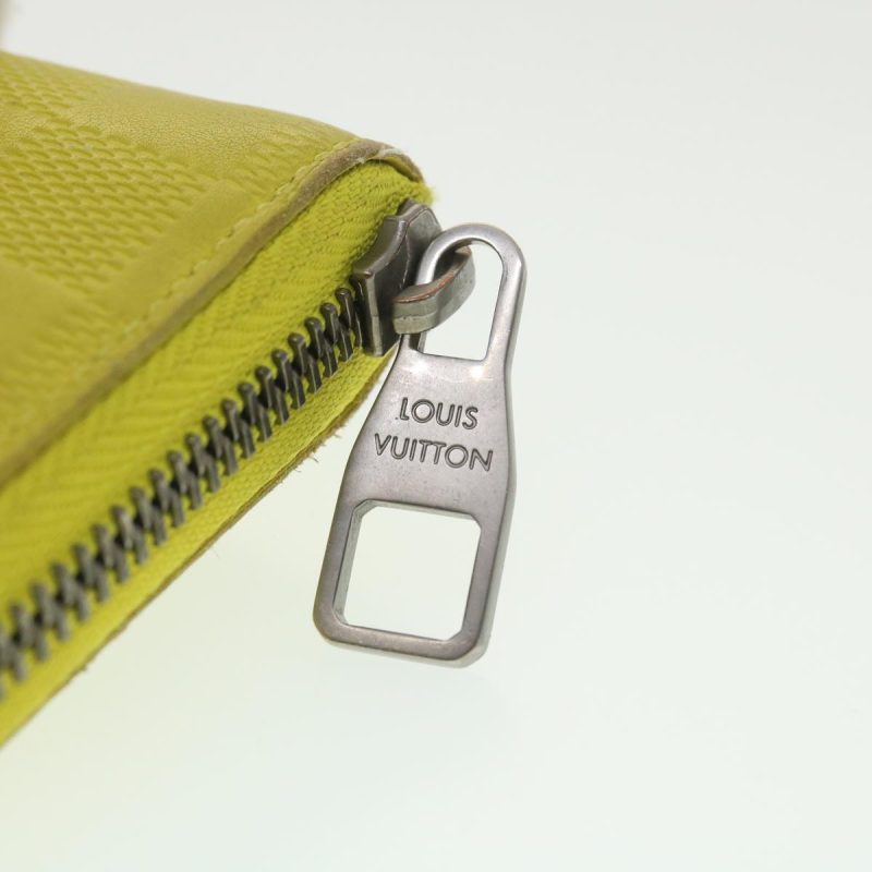 LOUIS VUITTON Damier Infini Zippy Wallet Vertical Wallet Yellow N62236 LV 38679 - Logoexplore - Image 8