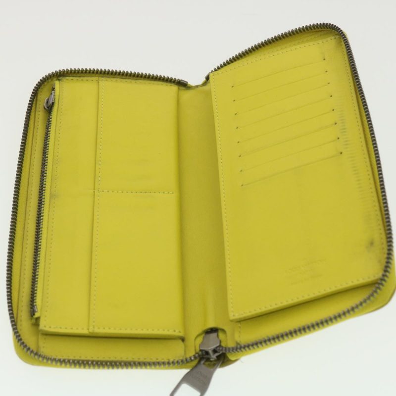 LOUIS VUITTON Damier Infini Zippy Wallet Vertical Wallet Yellow N62236 LV 38679 - Logoexplore - Image 9