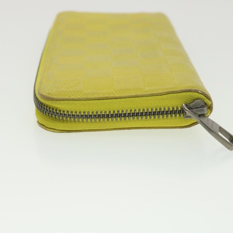 LOUIS VUITTON Damier Infini Zippy Wallet Vertical Wallet Yellow N62236 LV 38679 - Logoexplore - Image 4