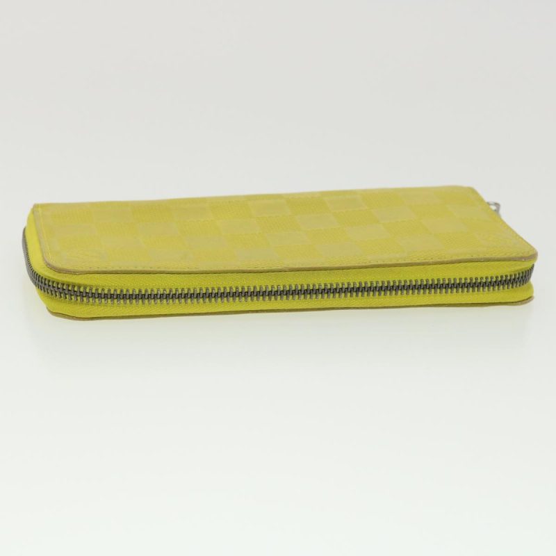 LOUIS VUITTON Damier Infini Zippy Wallet Vertical Wallet Yellow N62236 LV 38679 - Logoexplore - Image 5