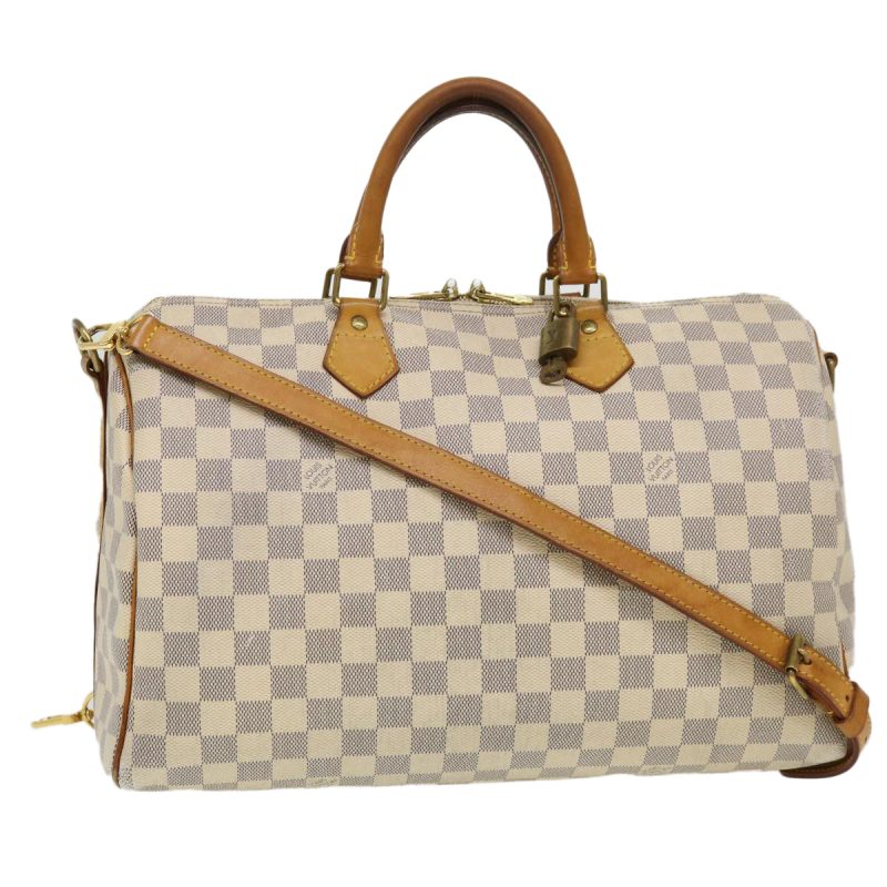 LOUIS VUITTON Damier Azur Speedy Bandouliere 35 Hand Bag N41002  39036 - Logoexplore