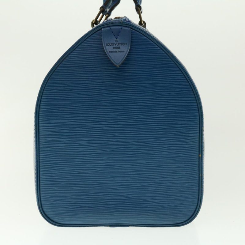 LOUIS VUITTON Epi Speedy 30 Hand Bag Toledo Blue M43005 LV 39078 - Logoexplore - Image 3