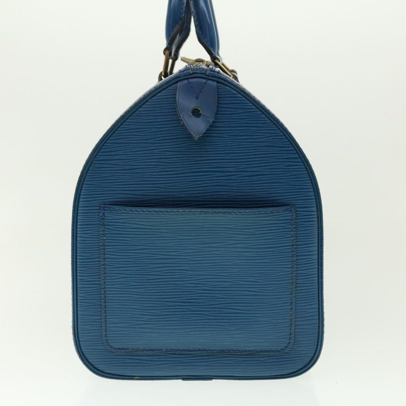 LOUIS VUITTON Epi Speedy 30 Hand Bag Toledo Blue M43005 LV 39078 - Logoexplore - Image 4