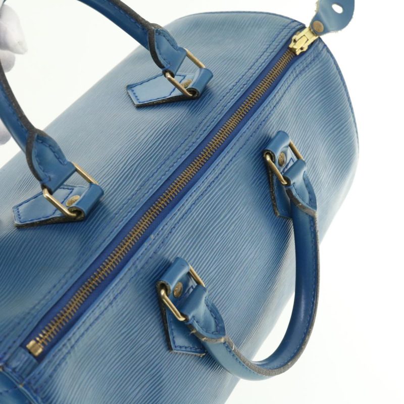LOUIS VUITTON Epi Speedy 30 Hand Bag Toledo Blue M43005  39413 - Logoexplore - Image 6