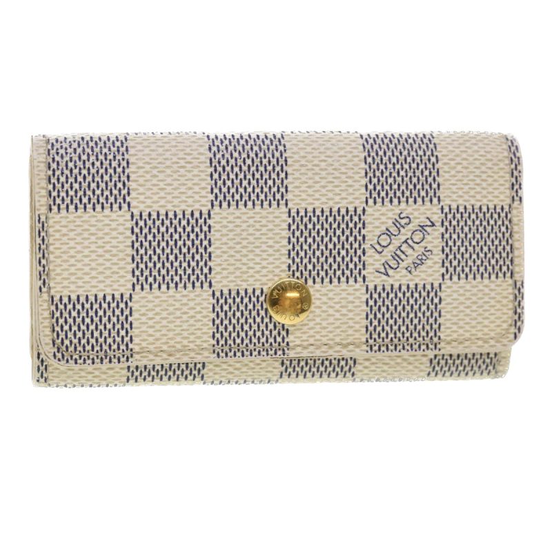LOUIS VUITTON Damier Azur Multi Cles 4 Key Case N60020 LV 39675 - Logoexplore