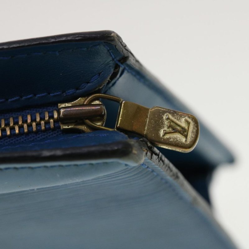 LOUIS VUITTON Epi Trousse Crete Clutch Bag Blue M48405 LV 39974 - Logoexplore - Image 8