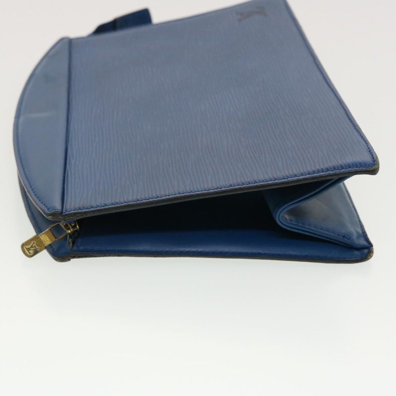 LOUIS VUITTON Epi Trousse Crete Clutch Bag Blue M48405 LV 39974 - Logoexplore - Image 4