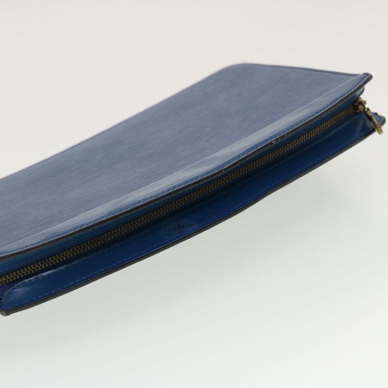 LOUIS VUITTON Epi Trousse Crete Clutch Bag Blue M48405 LV 39974 - Logoexplore - Image 5