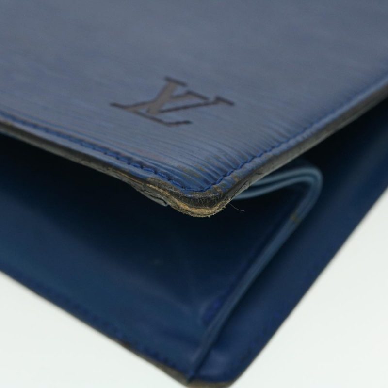 LOUIS VUITTON Epi Trousse Crete Clutch Bag Blue M48405 LV 39974 - Logoexplore - Image 7