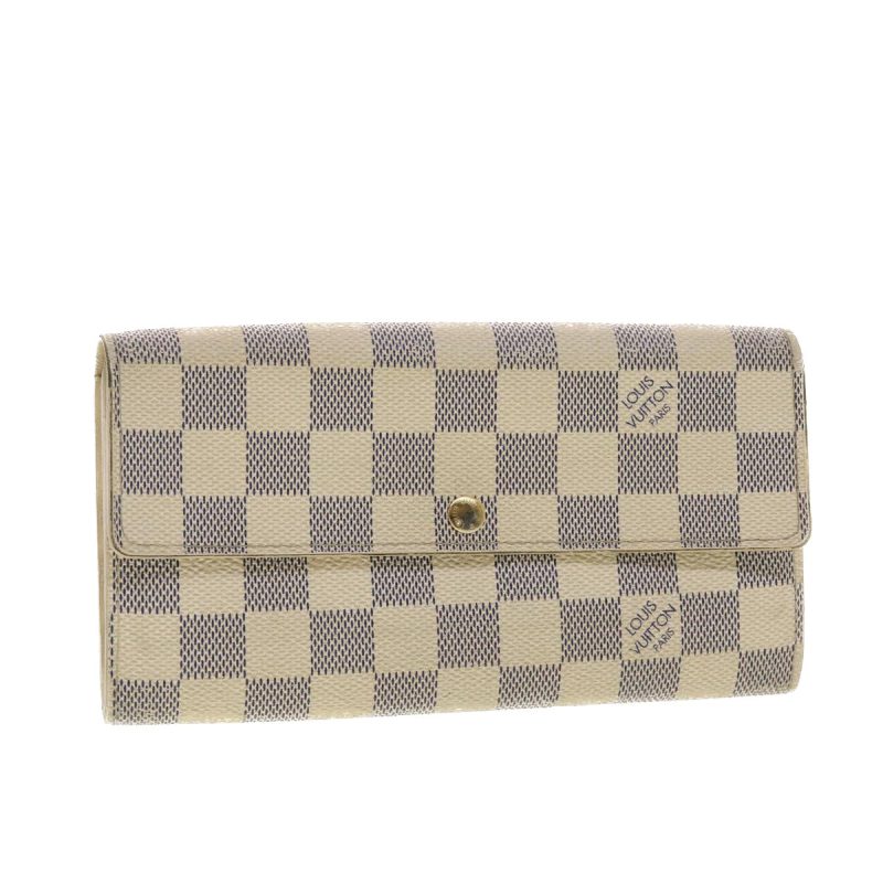 LOUIS VUITTON Damier Azur Portefeuille Sarah Long Wallet N63208  40267 - Logoexplore