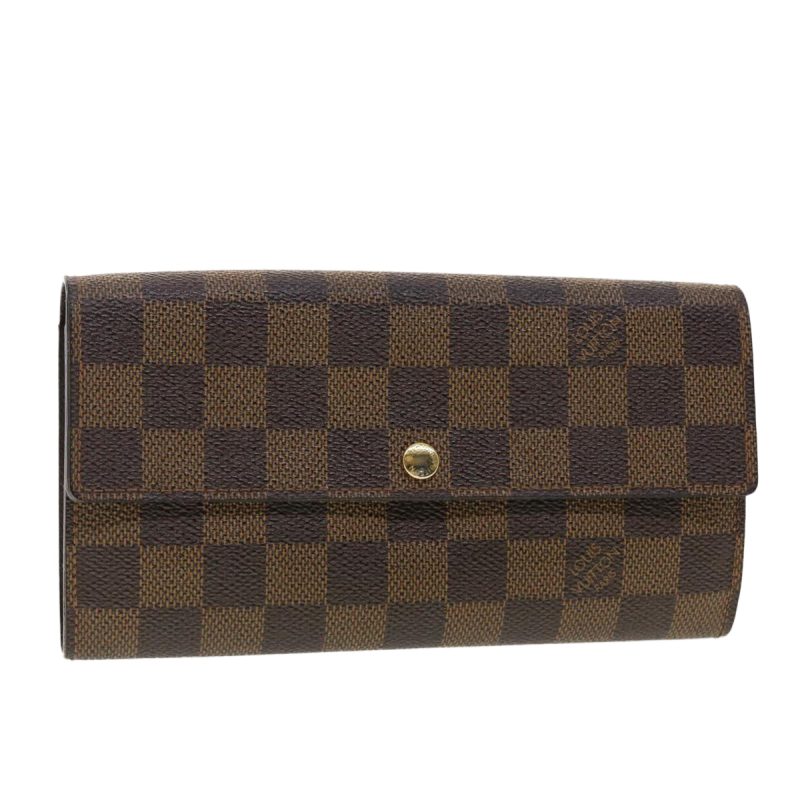 LOUIS VUITTON Damier Ebene Portefeuille Sarah Long Wallet N61734  40389 - Logoexplore