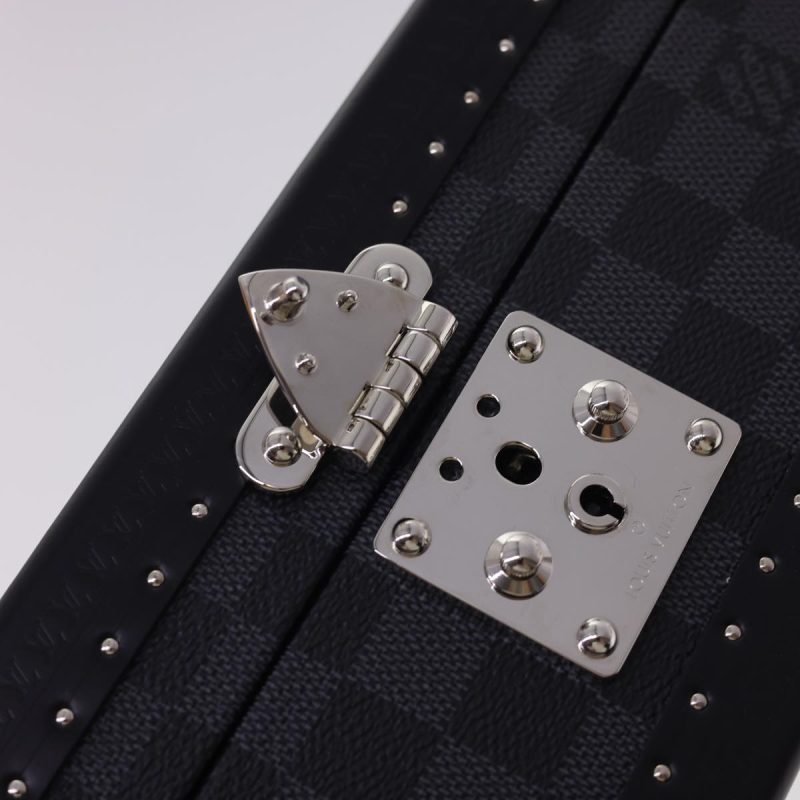 LOUIS VUITTON Damier Graphite Watch Case Coffret 8 Montor Trunk N48226 LV 40463A - Logoexplore - Image 8