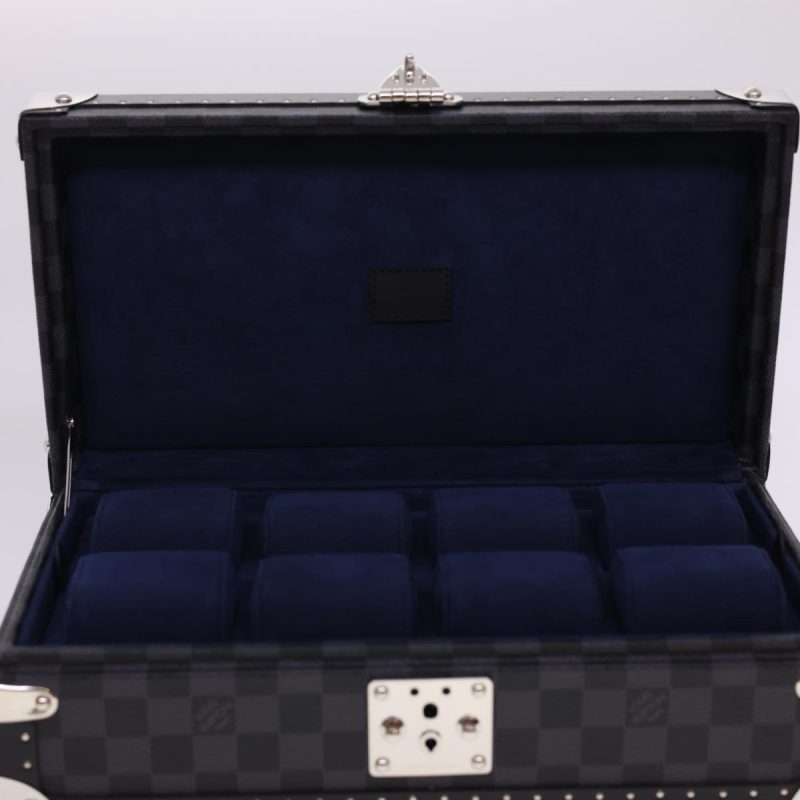 LOUIS VUITTON Damier Graphite Watch Case Coffret 8 Montor Trunk N48226 LV 40463A - Logoexplore - Image 9