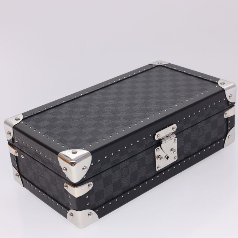 LOUIS VUITTON Damier Graphite Watch Case Coffret 8 Montor Trunk N48226 LV 40463A - Logoexplore - Image 5