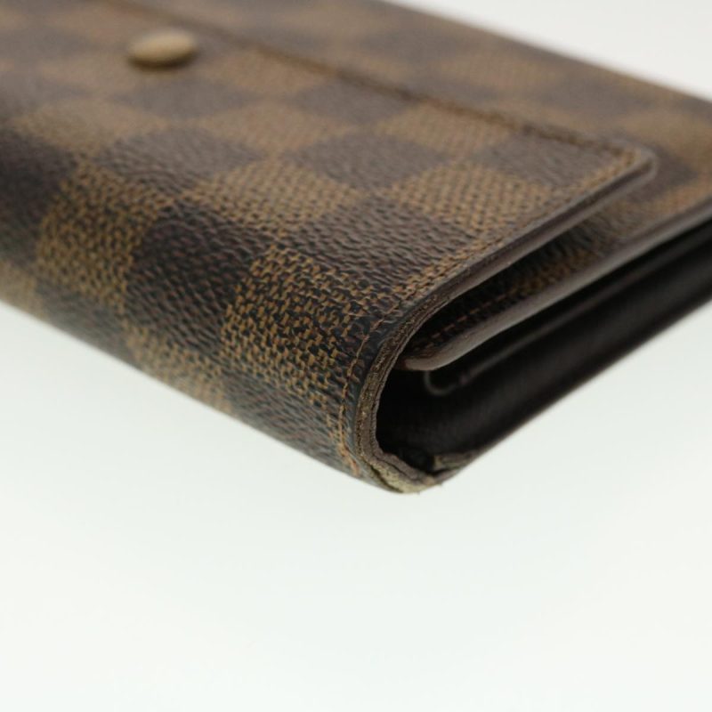 LOUIS VUITTON Damier Ebene Porte Tresor Etui Papie Wallet N61202 LV 40582 - Logoexplore - Image 7
