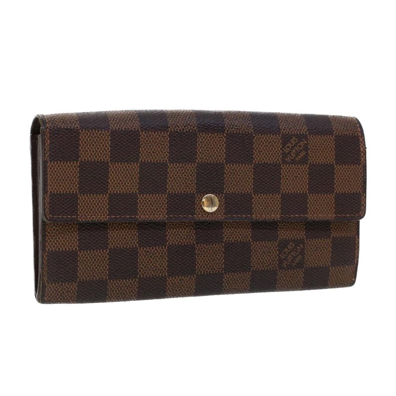 LOUIS VUITTON Damier Ebene Portefeuille Sarah Long Wallet N61734  42065 - Logoexplore