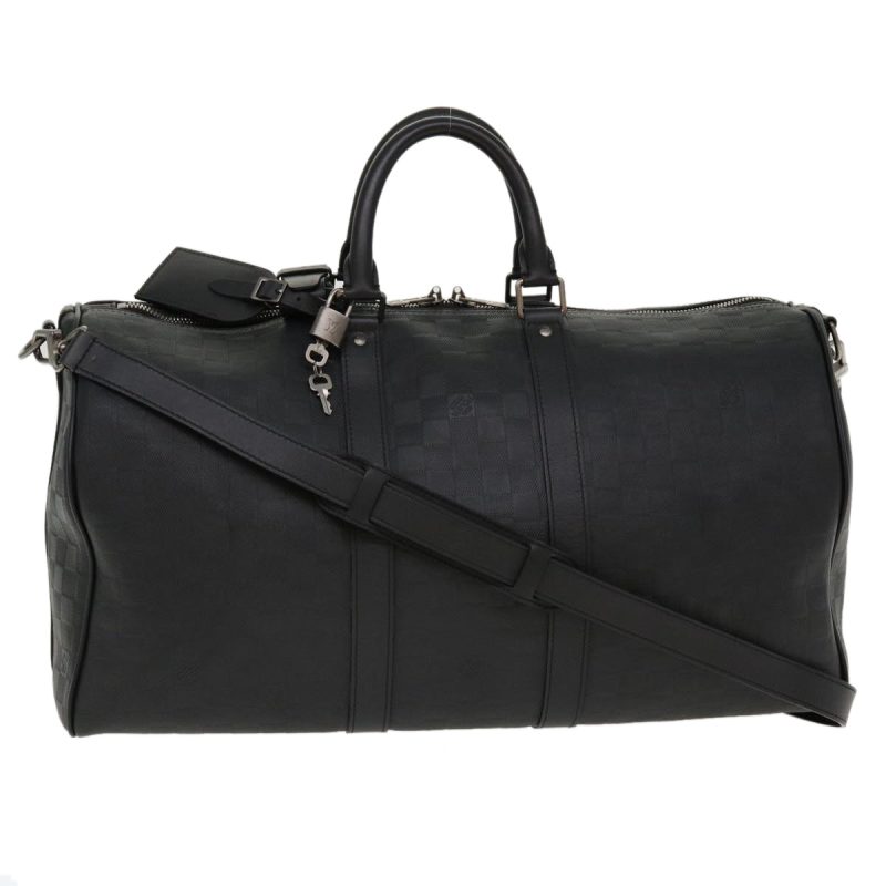 LOUIS VUITTON Damier Infini Keepall Bandouliere 45 Boston Bag N41145 LV 42163 - Logoexplore