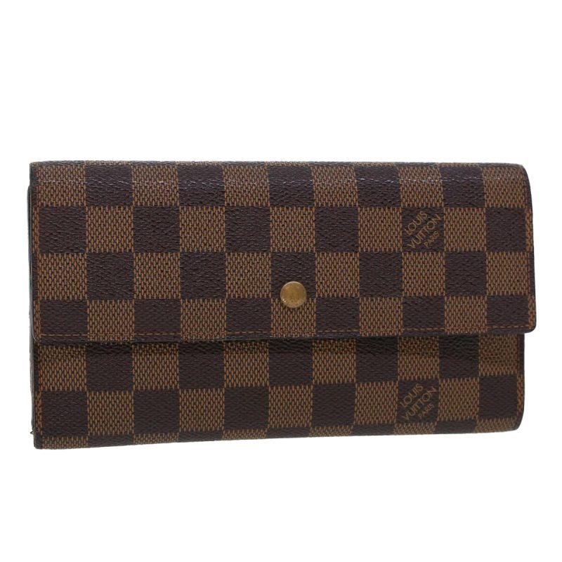LOUIS VUITTON Damier Ebene Portefeuille International Wallet N61217 42296 - Logoexplore