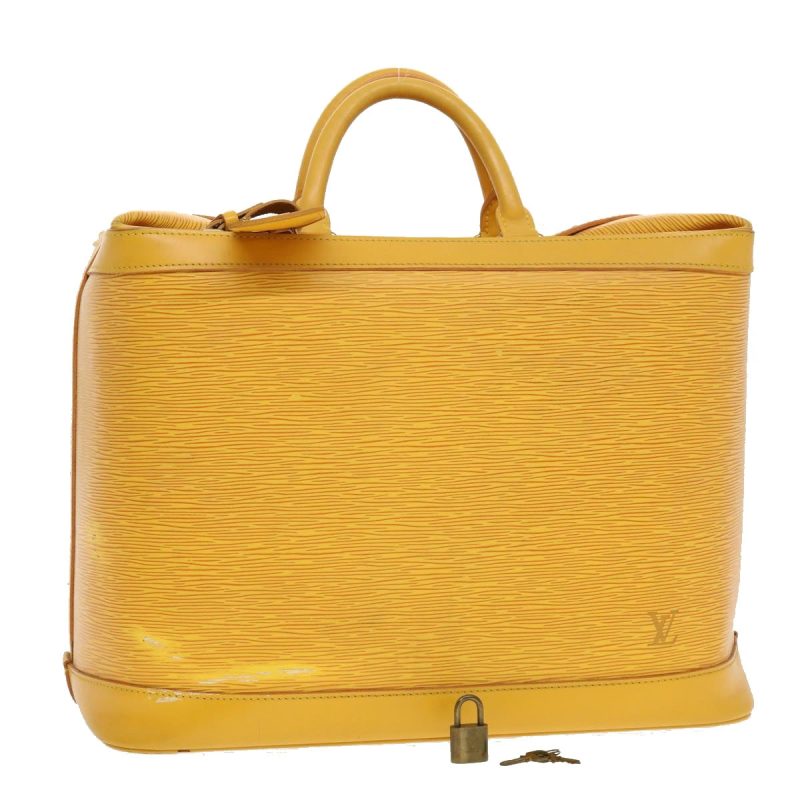 LOUIS VUITTON Epi Cruiser Bag 40 Boston Bag SPO Yellow 42905 - Logoexplore