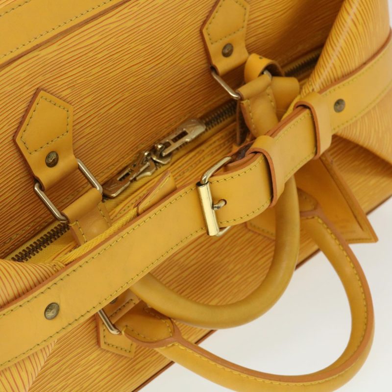 LOUIS VUITTON Epi Cruiser Bag 40 Boston Bag SPO Yellow 42905 - Logoexplore - Image 8
