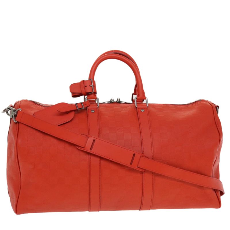 LOUIS VUITTON Damier Infini Keepall Bandouliere 45 Bag Fusion N41142 Auth 43817A - Logoexplore