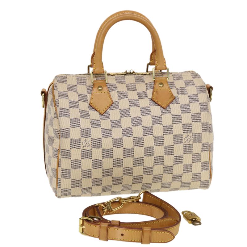 LOUIS VUITTON Damier Azur Speedy Bandouliere 25 Hand Bag N41000 43997 - Logoexplore