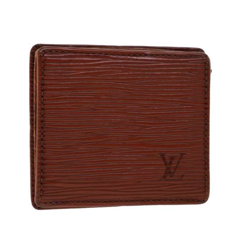 LOUIS VUITTON Epi Porte Monnaie Boite Coin Purse Brown M63693 LV  45012 - Logoexplore