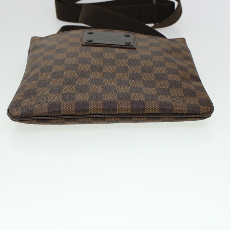 LOUIS VUITTON Damier Ebene Pochette Plat Brooklyn Bag N41100 Auth 45052A - Logoexplore - Image 5