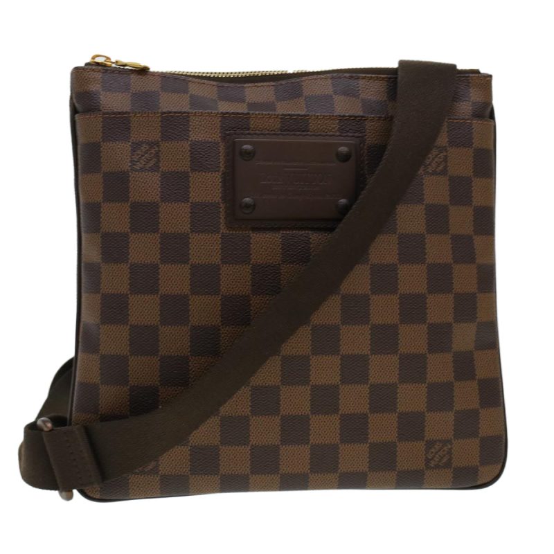 LOUIS VUITTON Damier Ebene Pochette Plat Brooklyn Bag N41100 Auth 45052A - Logoexplore