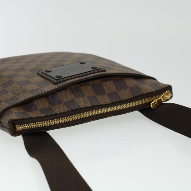 LOUIS VUITTON Damier Ebene Pochette Plat Brooklyn Bag N41100 Auth 45052A - Logoexplore - Image 6