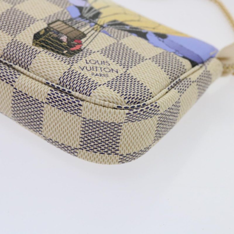 LOUIS VUITTON Damier Azur Mini Pochette Accessoires Pouch N63005 46968A - Logoexplore - Image 8