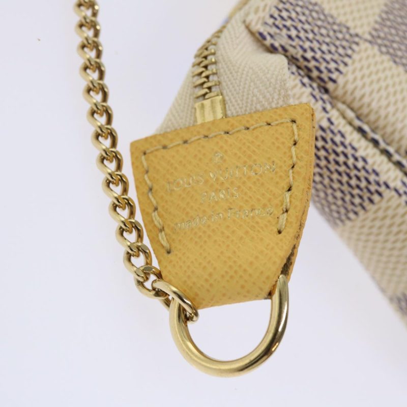 LOUIS VUITTON Damier Azur Mini Pochette Accessoires Pouch N63005 46968A - Logoexplore - Image 9