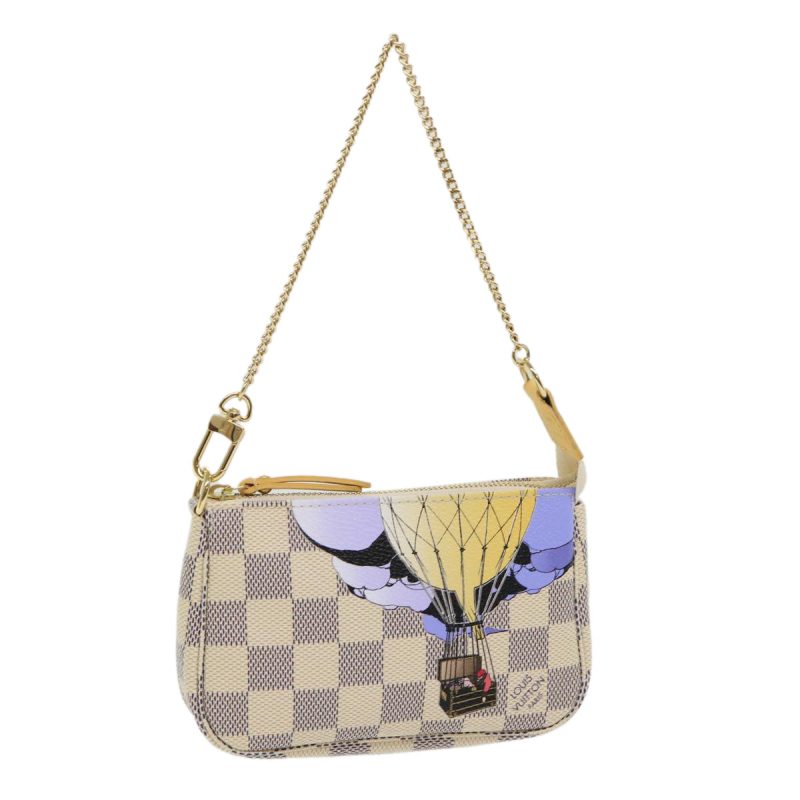 LOUIS VUITTON Damier Azur Mini Pochette Accessoires Pouch N63005 46968A - Logoexplore
