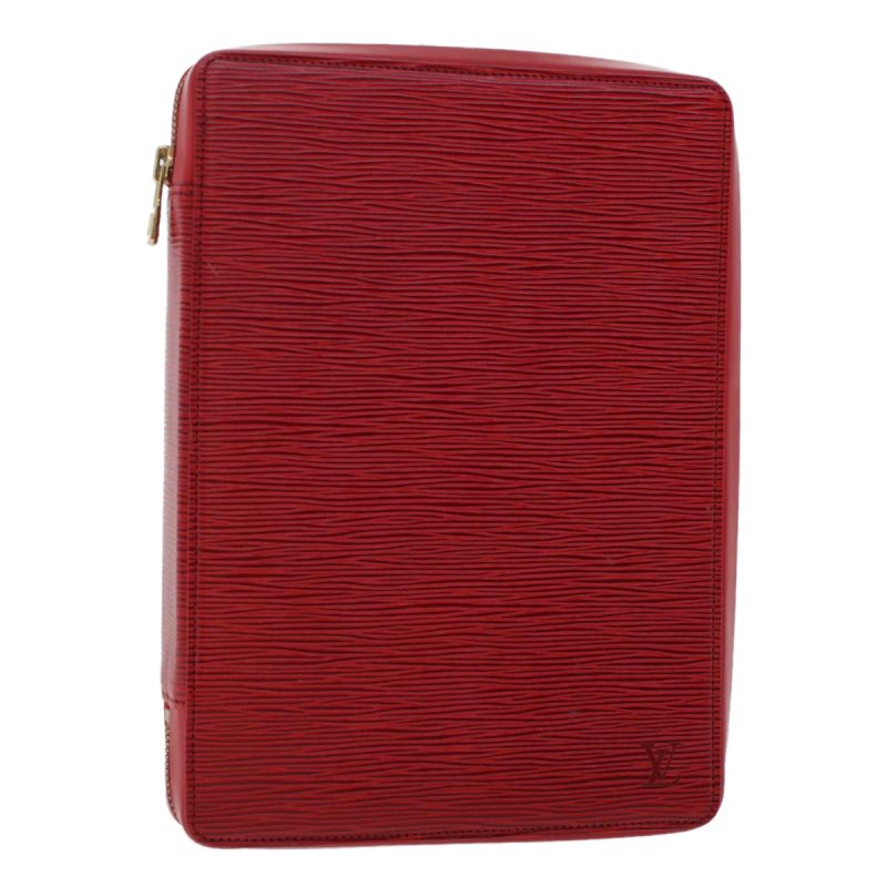 LOUIS VUITTON Epi Agenda Voyage Clutch Bag Red 47809 - Logoexplore