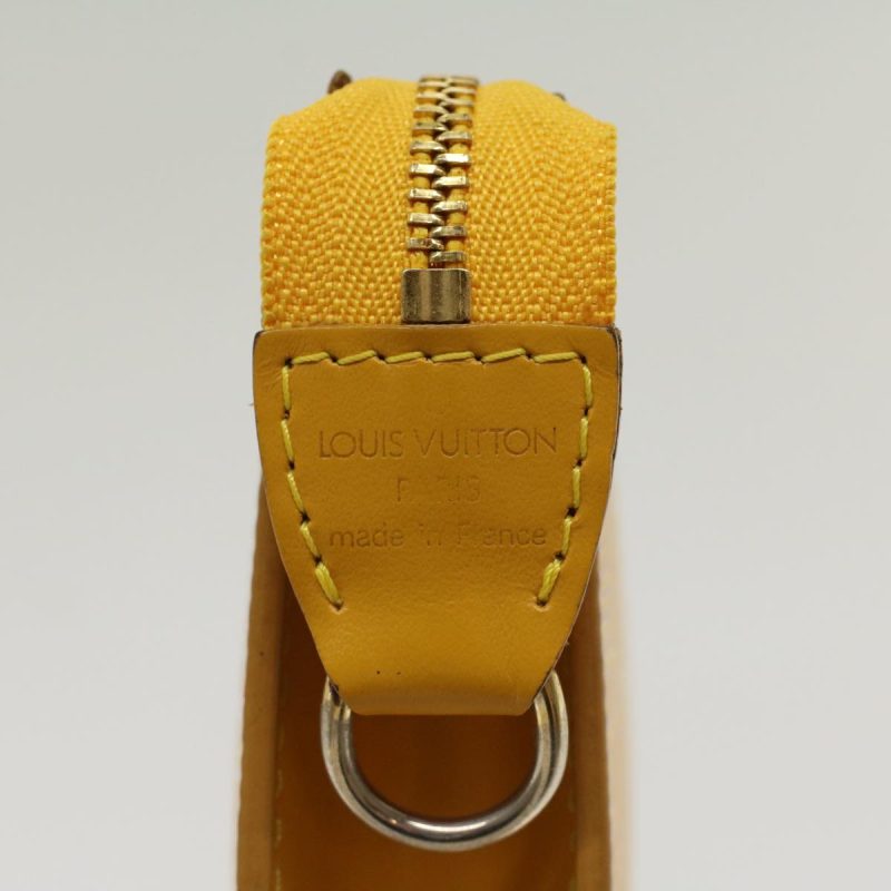 LOUIS VUITTON Epi Pochette Accessoires Accessory Pouch Yellow M52989 Auth 47831 - Logoexplore - Image 8