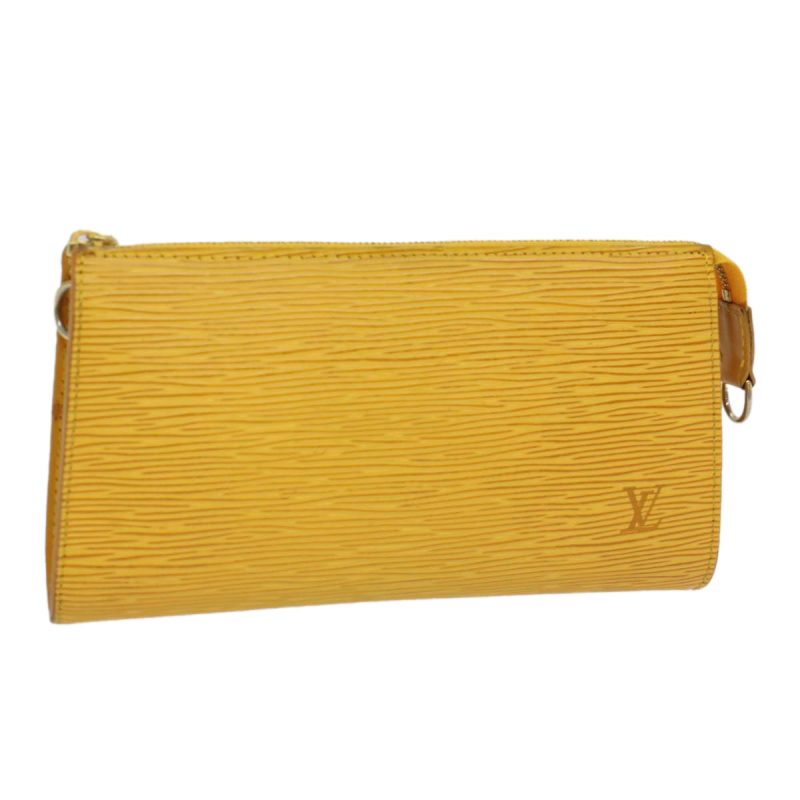 LOUIS VUITTON Epi Pochette Accessoires Accessory Pouch Yellow M52989 Auth 47831 - Logoexplore