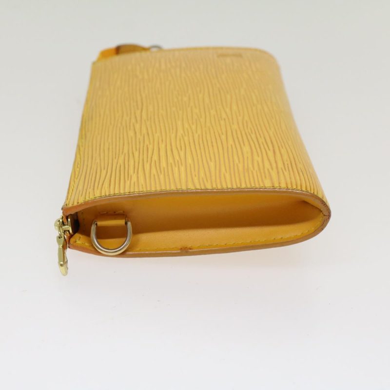 LOUIS VUITTON Epi Pochette Accessoires Accessory Pouch Yellow M52989 Auth 47831 - Logoexplore - Image 4
