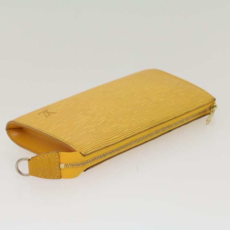 LOUIS VUITTON Epi Pochette Accessoires Accessory Pouch Yellow M52989 Auth 47831 - Logoexplore - Image 5