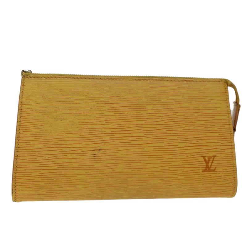 LOUIS VUITTON Epi Pochette Accessoires Accessory Pouch Yellow M52989 Auth 47942 - Logoexplore