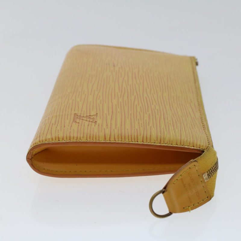 LOUIS VUITTON Epi Pochette Accessoires Accessory Pouch Yellow M52989 Auth 47942 - Logoexplore - Image 4