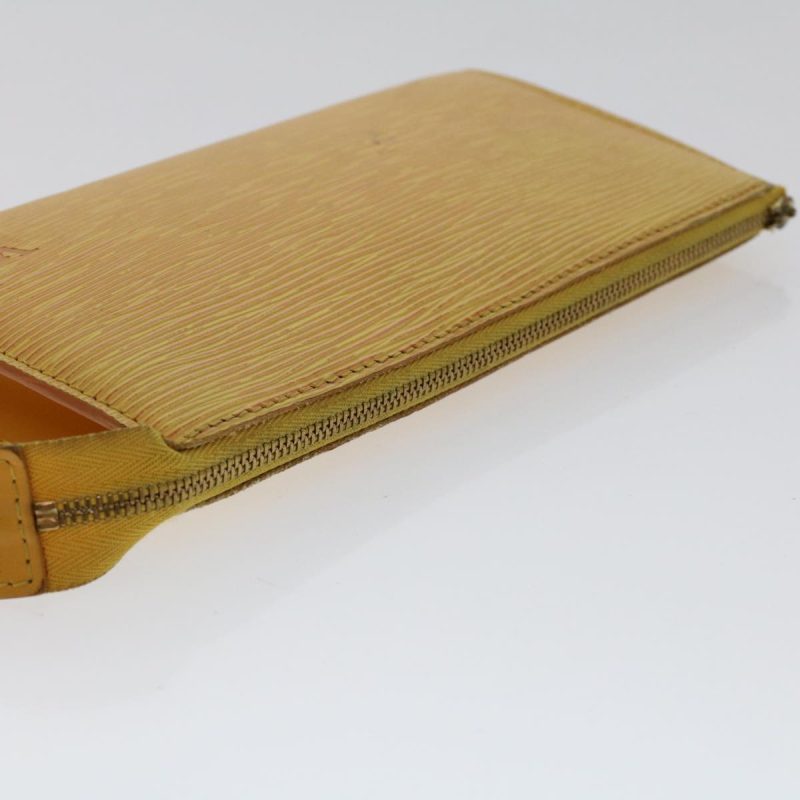 LOUIS VUITTON Epi Pochette Accessoires Accessory Pouch Yellow M52989 Auth 47942 - Logoexplore - Image 5