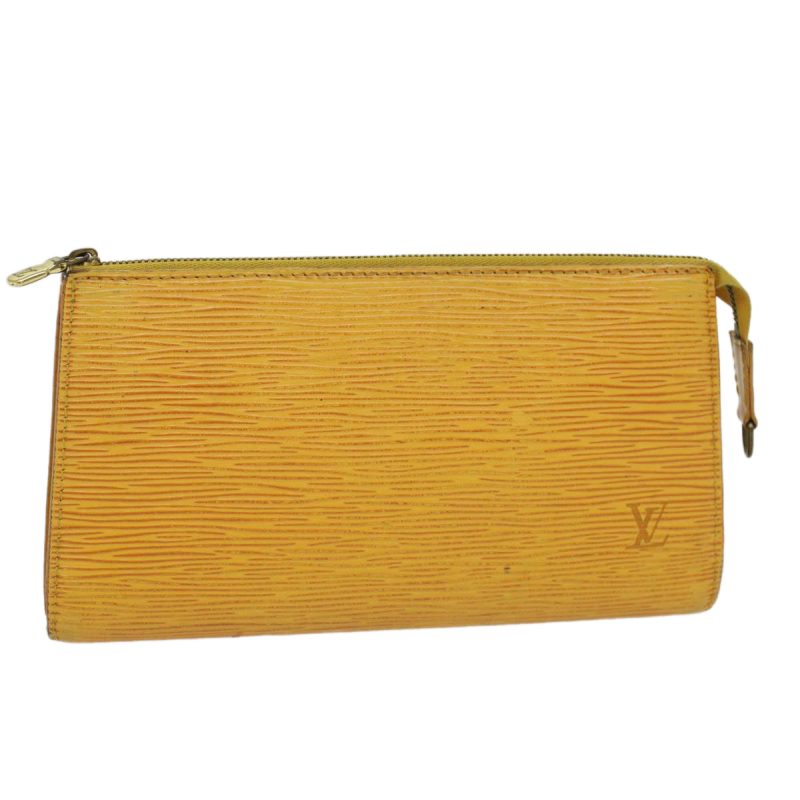 LOUIS VUITTON Epi Pochette Accessoires Accessory Pouch Yellow M52989 Auth 48385 - Logoexplore