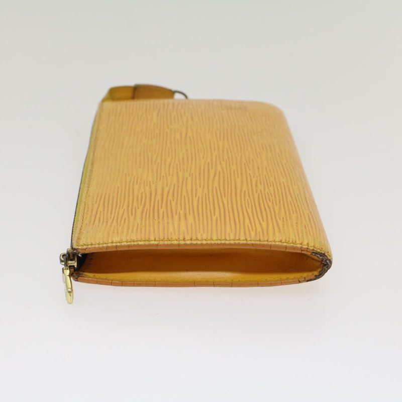 LOUIS VUITTON Epi Pochette Accessoires Accessory Pouch Yellow M52989 Auth 48385 - Logoexplore - Image 4