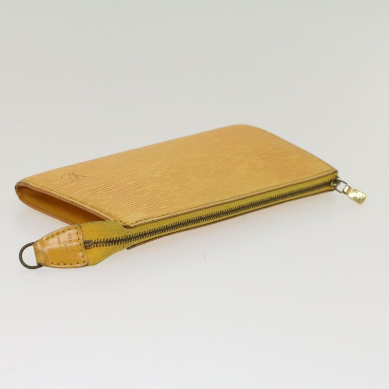 LOUIS VUITTON Epi Pochette Accessoires Accessory Pouch Yellow M52989 Auth 48385 - Logoexplore - Image 5