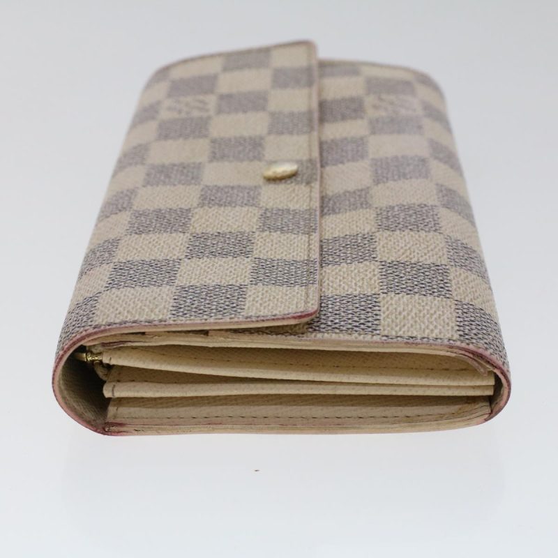 LOUIS VUITTON Damier Azur Portefeuille Sarah Long Wallet N63208 LV  48479 - Logoexplore - Image 3