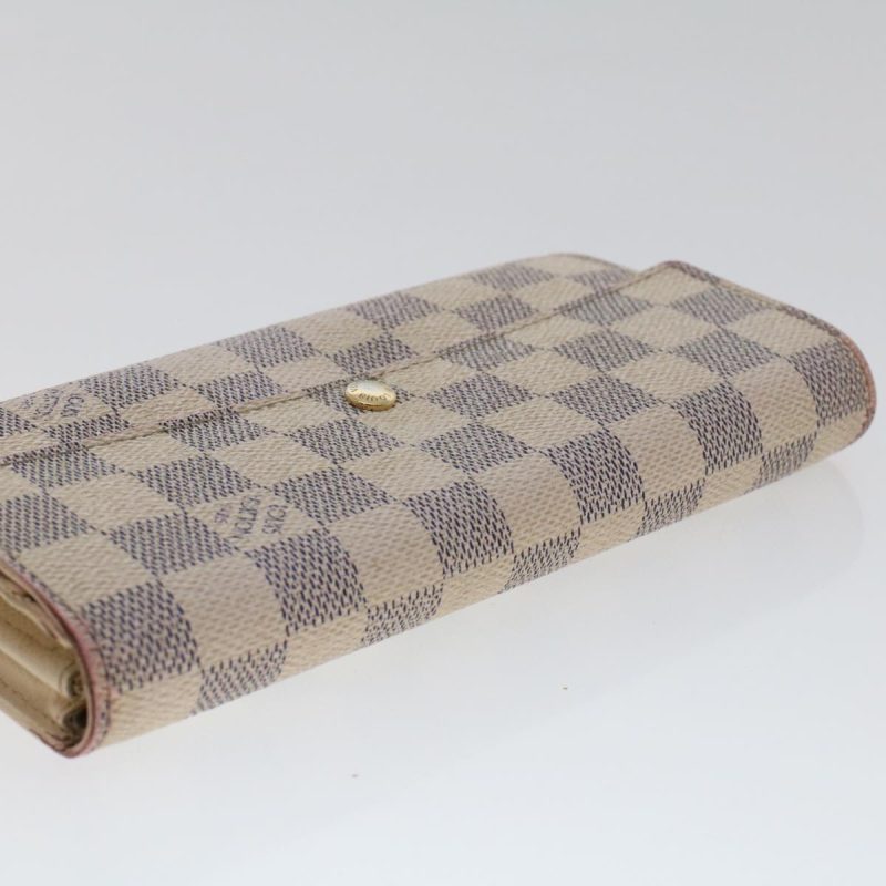 LOUIS VUITTON Damier Azur Portefeuille Sarah Long Wallet N63208 LV  48479 - Logoexplore - Image 5