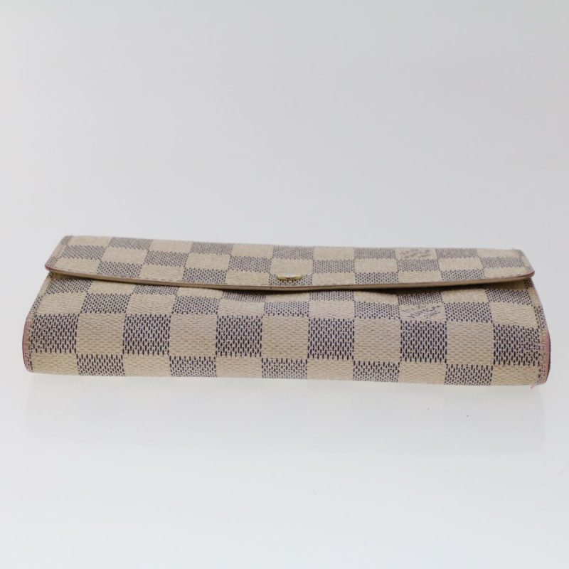 LOUIS VUITTON Damier Azur Portefeuille Sarah Long Wallet N63208 LV  48479 - Logoexplore - Image 6