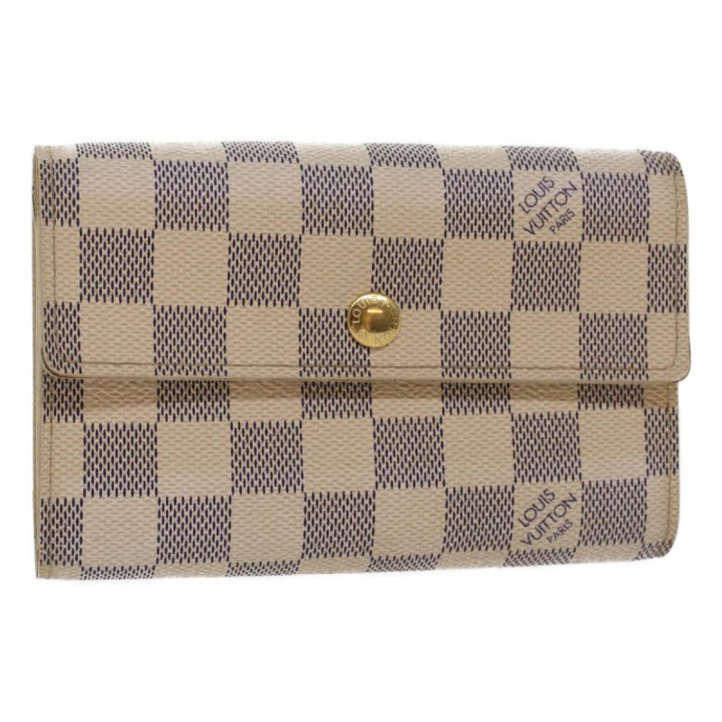 LOUIS VUITTON Damier Azur Portefeuille Alexandra Wallet N63068 LV  48625 - Logoexplore