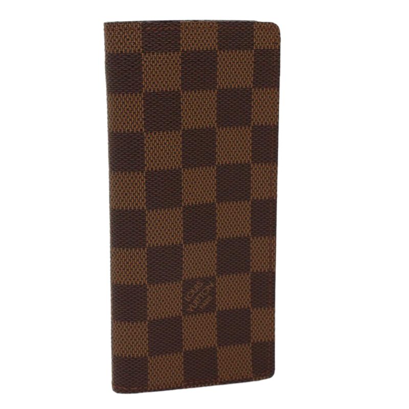 LOUIS VUITTON Damier Ebene Etui Lunettes Simple Glasses Case N62964 Auth 48676 - Logoexplore