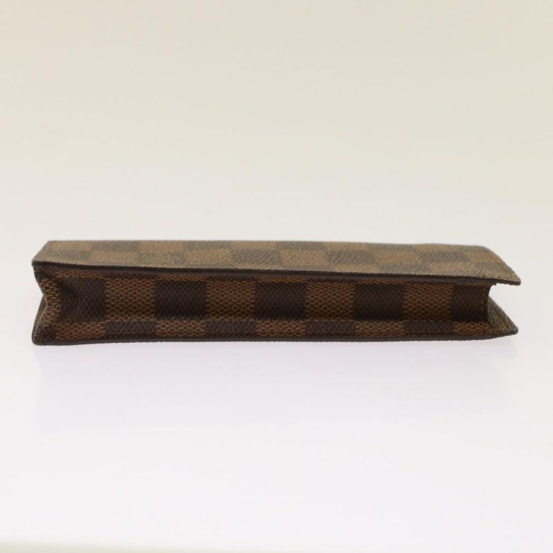 LOUIS VUITTON Damier Ebene Etui Lunettes Simple Glasses Case N62964 Auth 48676 - Logoexplore - Image 4